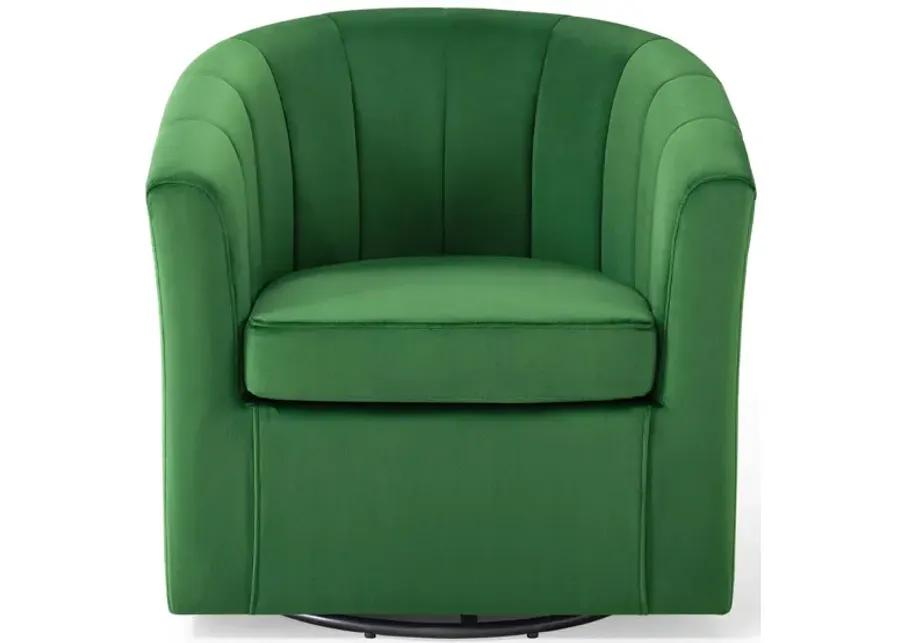 Prospect Performance Velvet Swivel Armchair