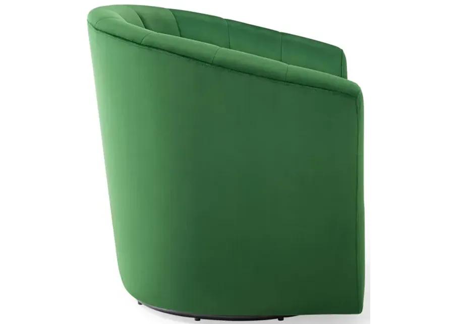 Prospect Performance Velvet Swivel Armchair