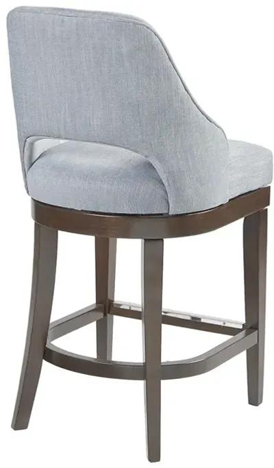 Madison Park Jillian Blue Counter  Stool with Swivel Seat