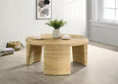 Artina Woven Round Coffee Table