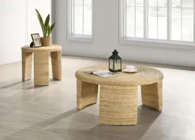 Artina Woven Round Coffee Table