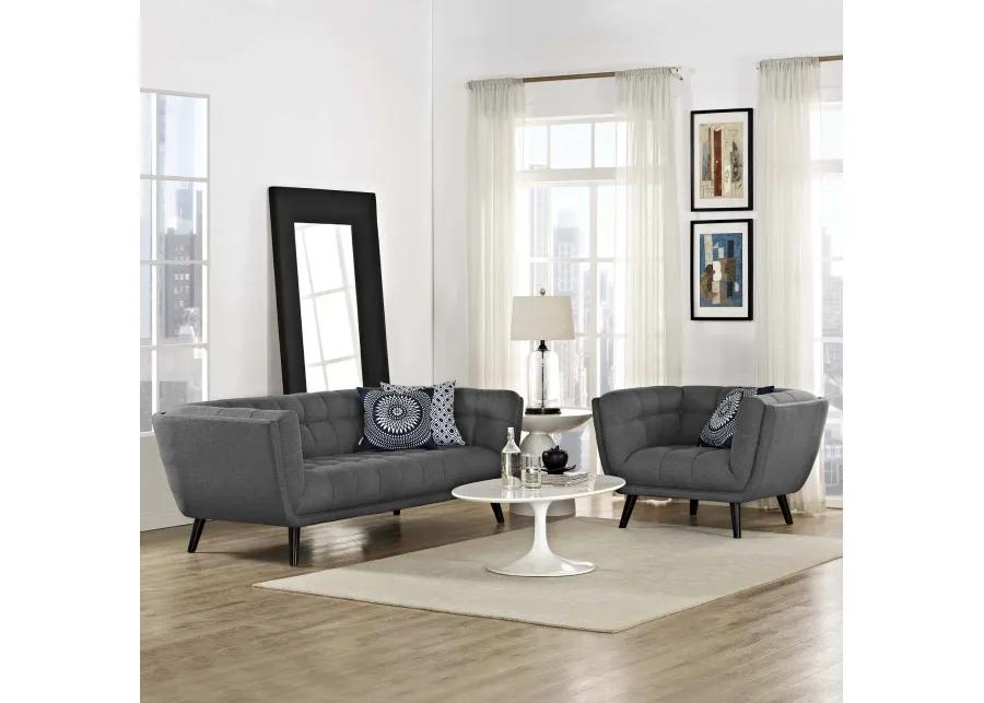 Bestow 2 Piece Upholstered Fabric Sofa and Armchair Set