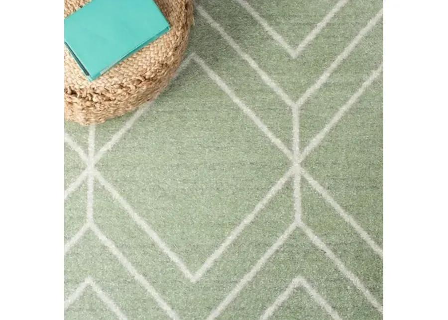 ADIRONDACK Contemporary Sage / Ivory 8' X 10' Powerloomed Rug