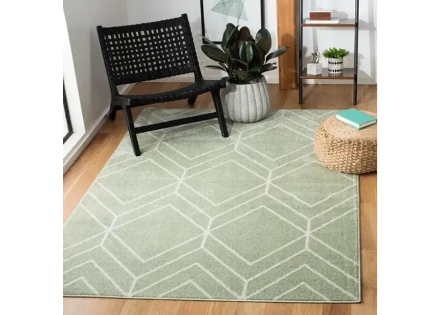 ADIRONDACK Contemporary Sage / Ivory 8' X 10' Powerloomed Rug