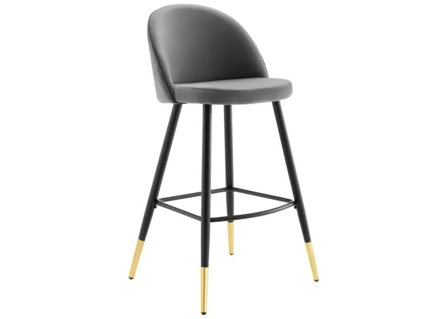 Cordial Performance Velvet Bar Stools - Set of 2