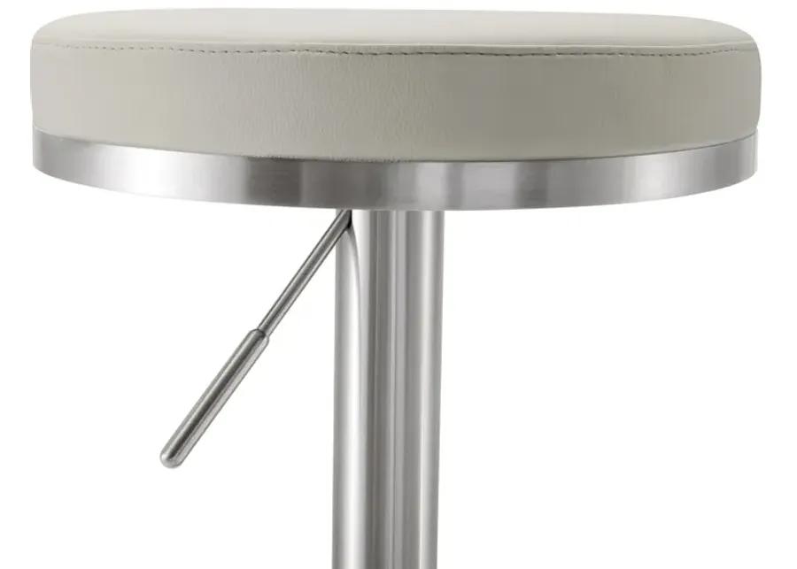 fano light grey stainless steel barstool