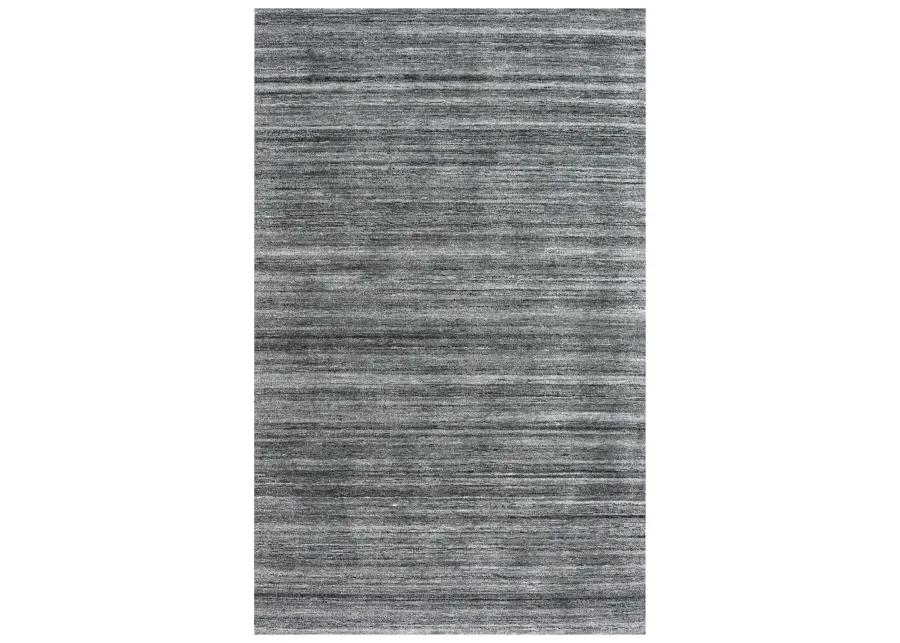 Seasand Gray Muted Stripe Recycled Polyester 5' x 7'6" Rectangle Rug