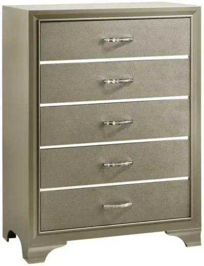 Beaumont Bedroom Set Metallic Champagne