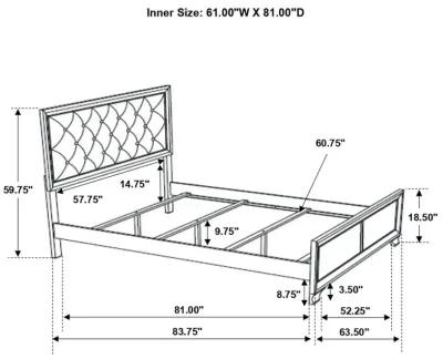 Beaumont Bedroom Set Metallic Champagne