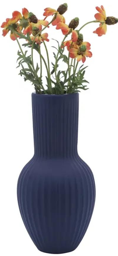 Ceramic, 11"h Bouquet Vase, Navy