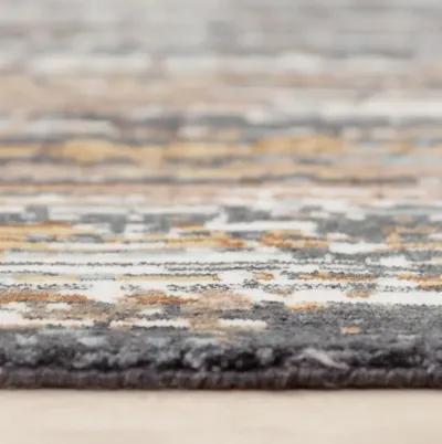 Jasper Charcoal/ Multi Abstract Recycled Polyester 2'6" x 8' Runner Rug