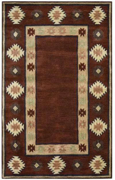 Southwest Red Southwest/Tribal Wool 8' x 10' Rectangle Rug