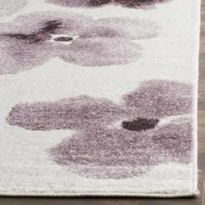 Adirondack Contemporary Ivory / Purple 2'-6" X 6' Powerloomed Rug