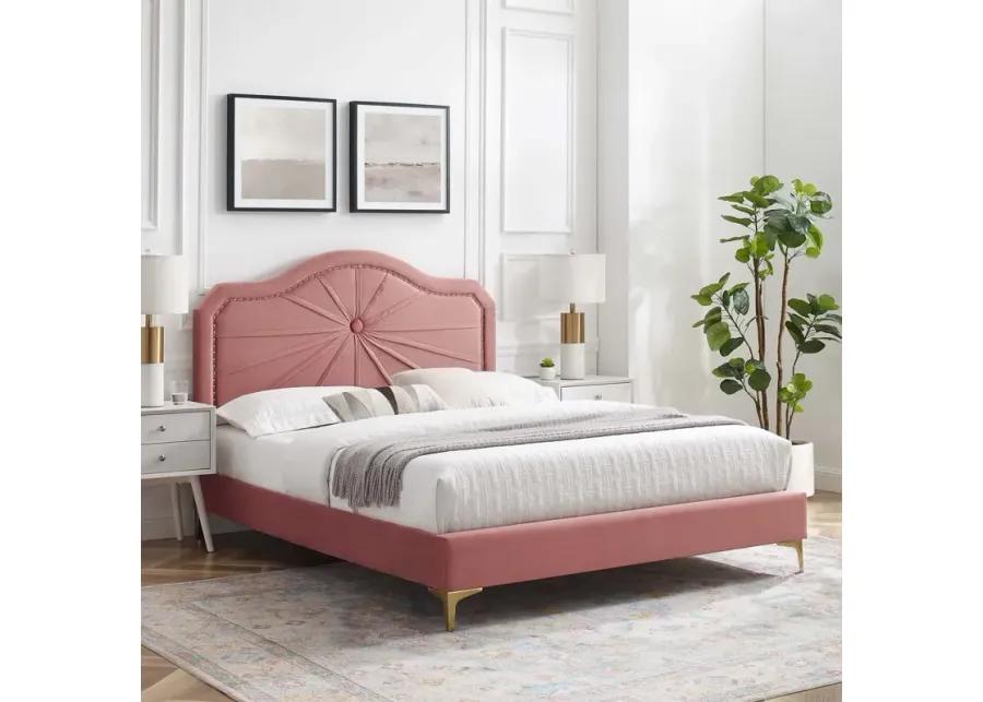 Portia Performance Velvet King Platform Bed