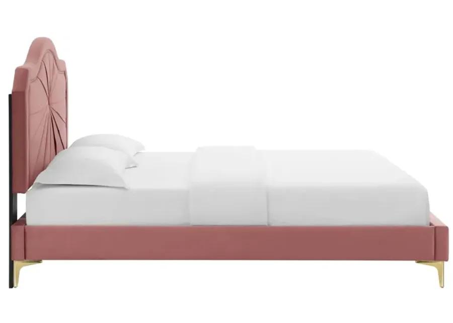 Portia Performance Velvet King Platform Bed