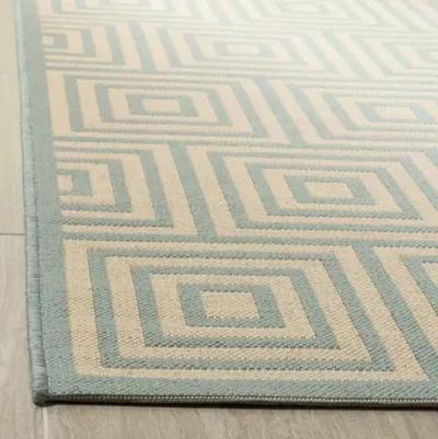 LINDEN 173 Collection LND173L-4 Cream / Aqua 4' X 6'