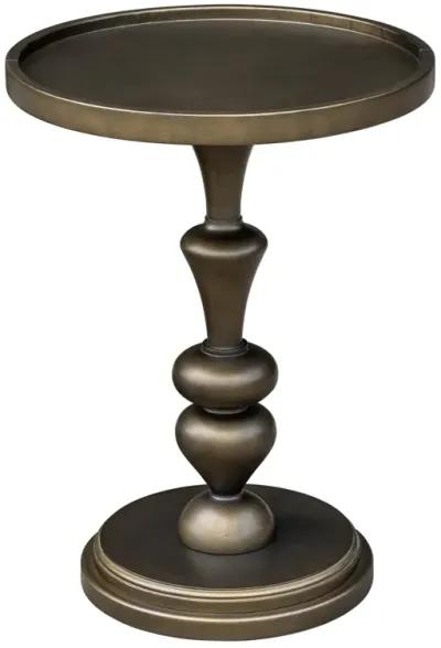 Madison Park Del Mar Bronze Pedestal Accent Table