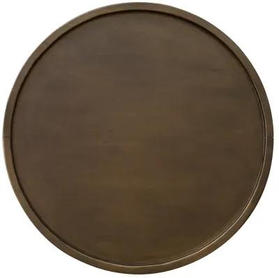 Madison Park Del Mar Bronze Pedestal Accent Table