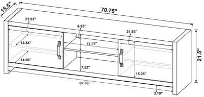 Burke 2-door TV Console Grey Driftwood