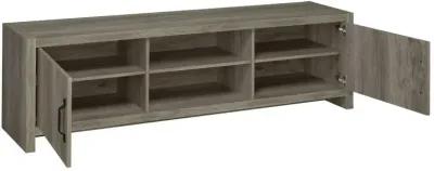 Burke 2-door TV Console Grey Driftwood