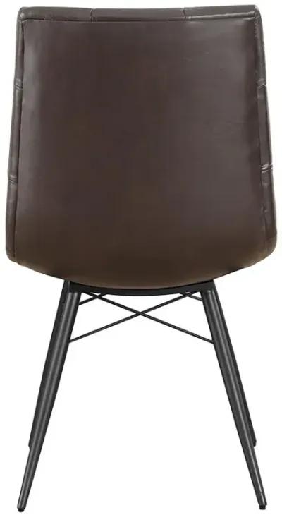 Aiken Upholstered Tufted Side Chairs Brown (Set of 4)