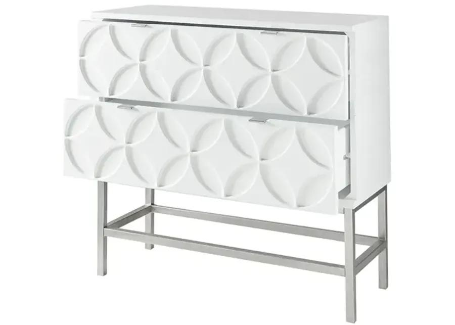 Madison Park Sonata White Accent Chest with 2 Drawers