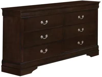 Louis Philippe Traditional Cappuccino Twin Four-Piece Bedroom Set