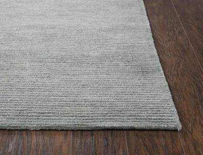 Fifth Avenue Gray Solid Wool 9'x12' Rectangle Rug