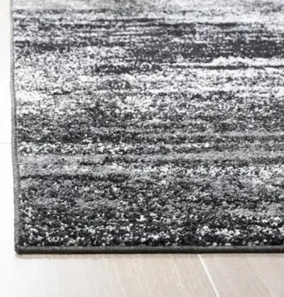 Adirondack Contemporary Silver / Black 10' X 10' Square Powerloomed Rug