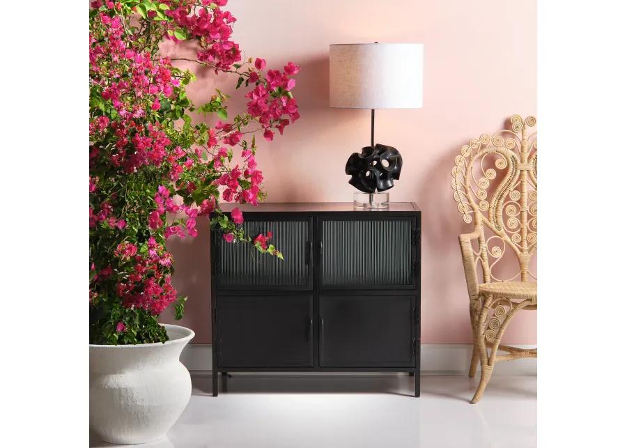 Vitrino 4-Door Iron Side Table