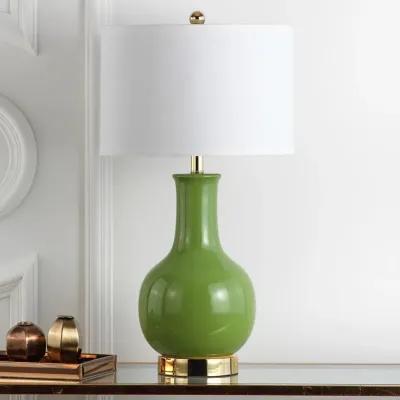 Green 27.5-Inch H Ceramic Paris Lamp