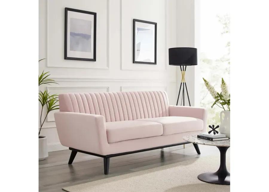 Engage Channel Tufted Performance Velvet Loveseat