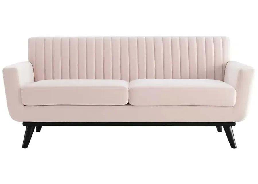 Engage Channel Tufted Performance Velvet Loveseat