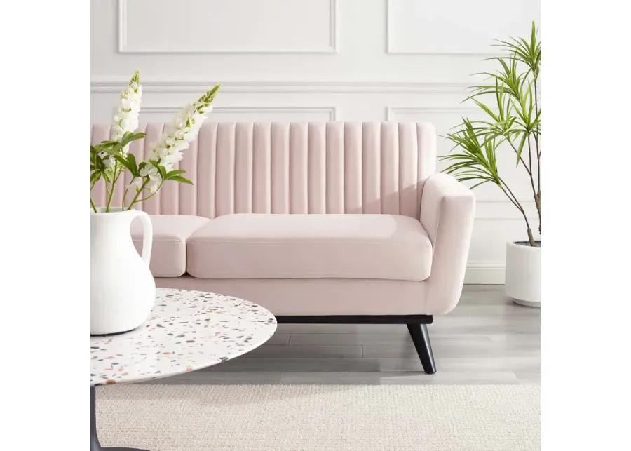 Engage Channel Tufted Performance Velvet Loveseat