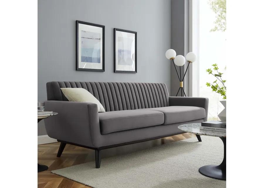 Engage Channel Tufted Performance Velvet Sofa