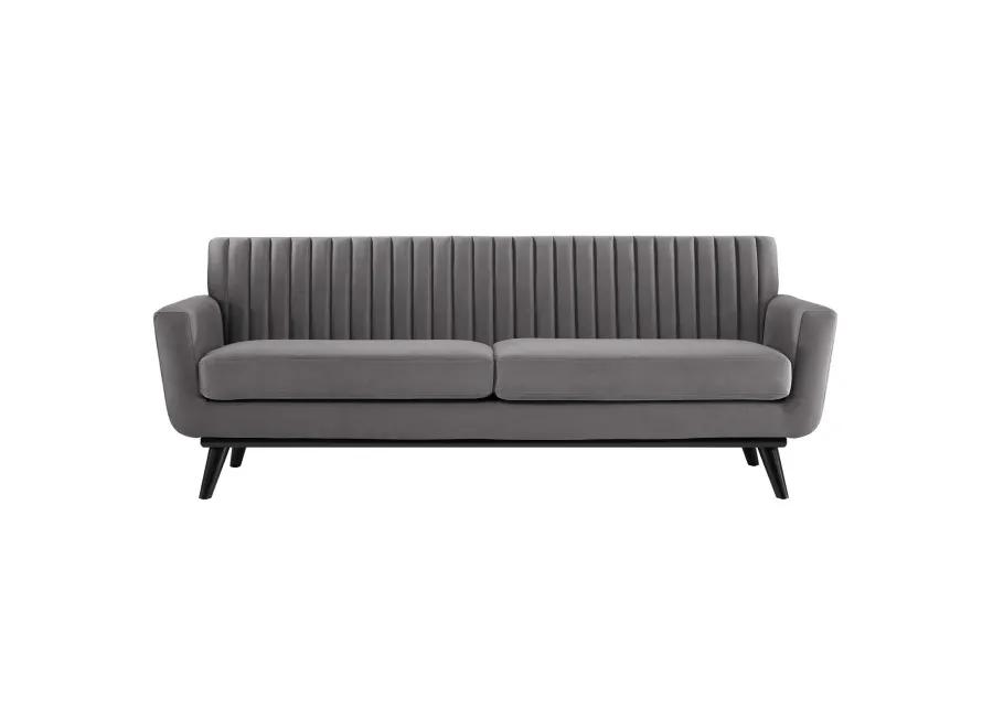 Engage Channel Tufted Performance Velvet Sofa