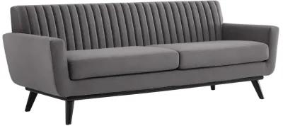 Engage Channel Tufted Performance Velvet Sofa