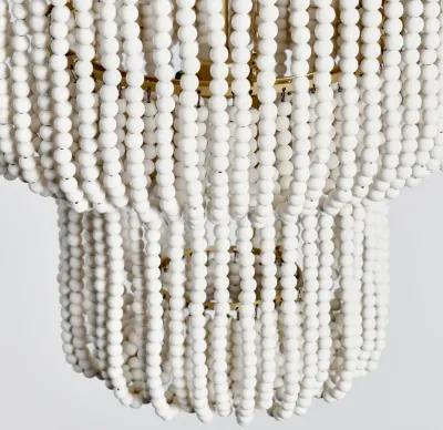 Amanda White Beaded Chandelier