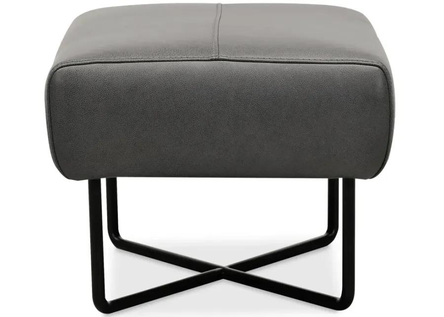 Efron Ottoman w/ Black Metal Base