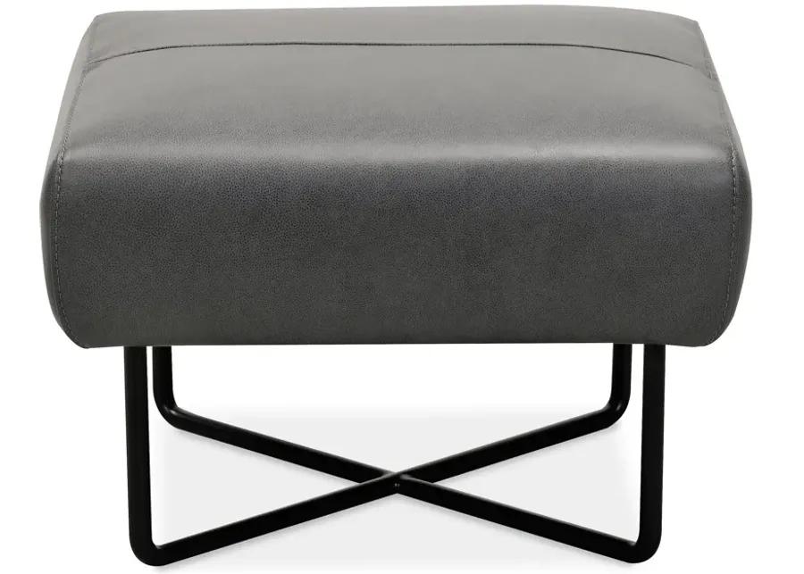 Efron Ottoman w/ Black Metal Base