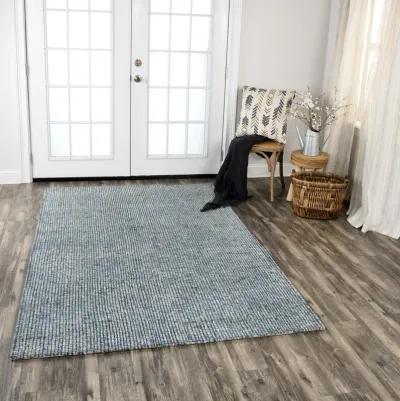 Talbot Blue Tweed Wool 5' x 8' Rectangle Rug