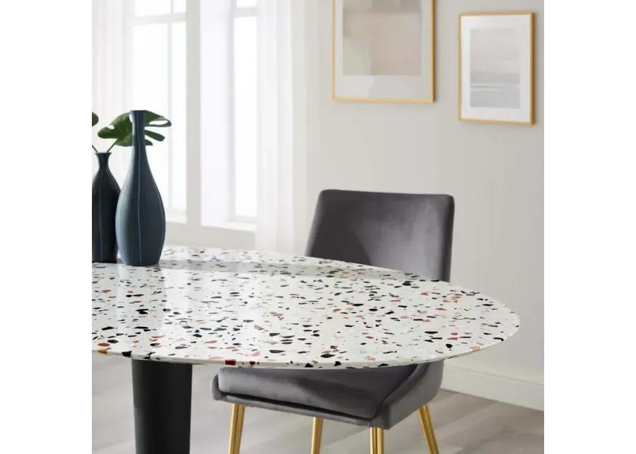 Zinque 60" Oval Terrazzo Dining Table