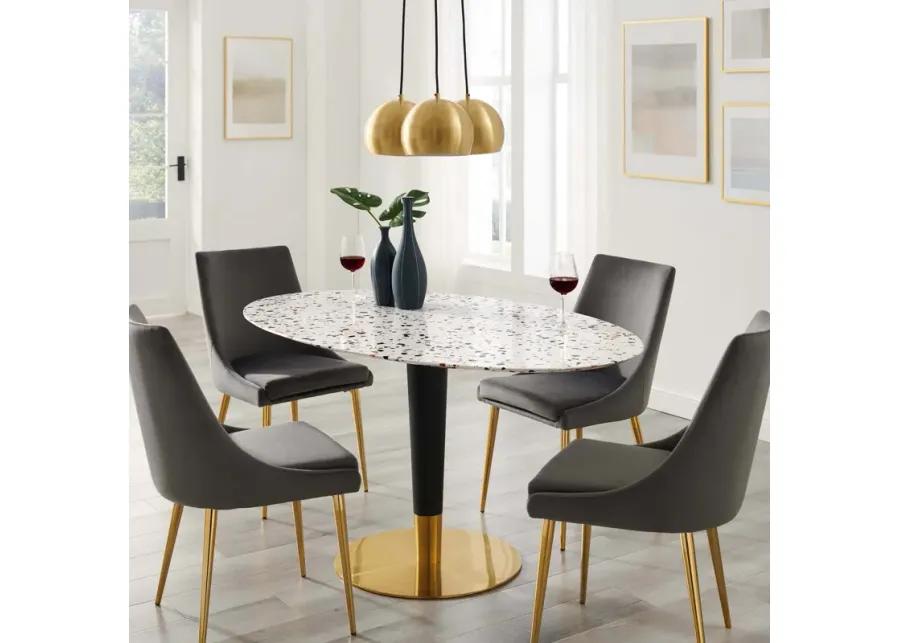 Zinque 60" Oval Terrazzo Dining Table