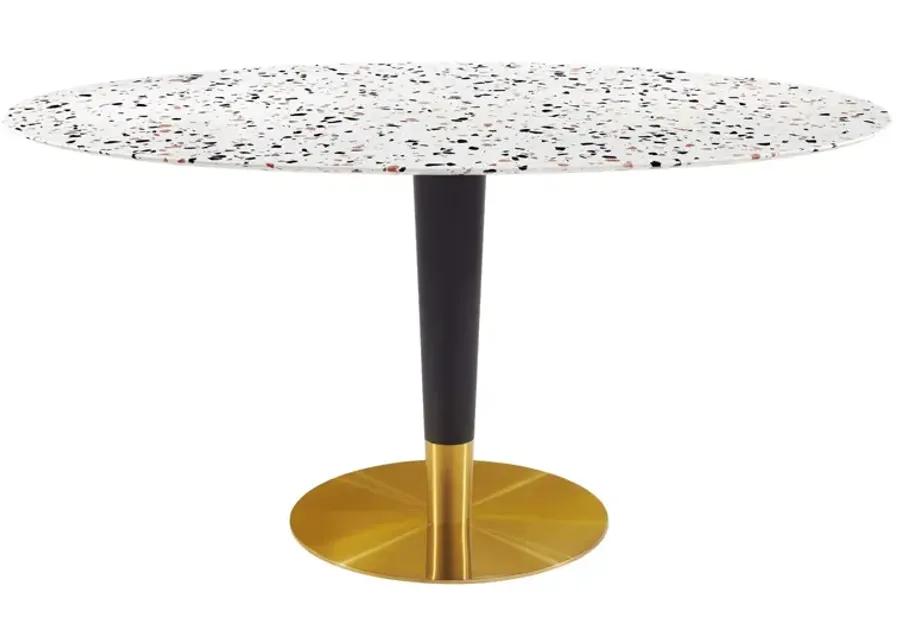 Zinque 60" Oval Terrazzo Dining Table