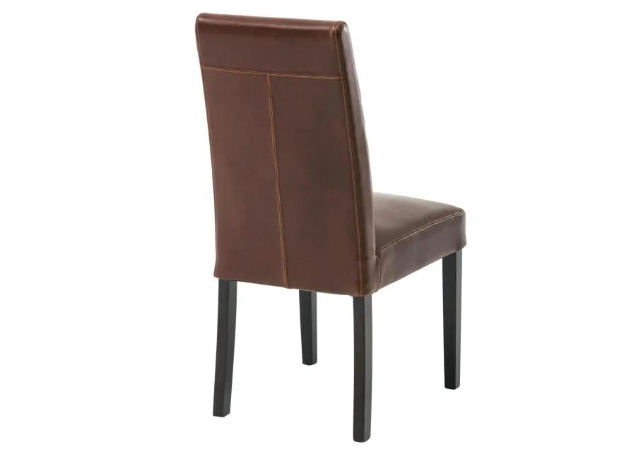 Hartford Leather Dining Side Chair, Cognac (Set of 2)