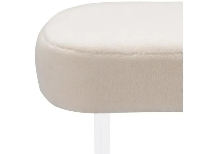 Warren Faux Sheepskin Ottoman