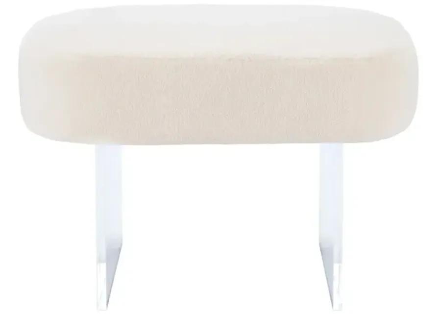 Warren Faux Sheepskin Ottoman