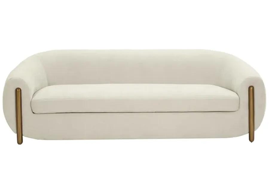 Lina Cream Chenille Textured Sofa