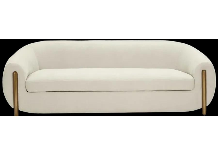 Lina Cream Chenille Textured Sofa