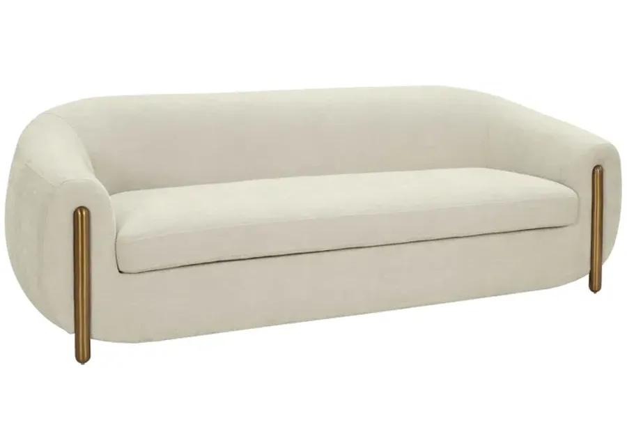 Lina Cream Chenille Textured Sofa